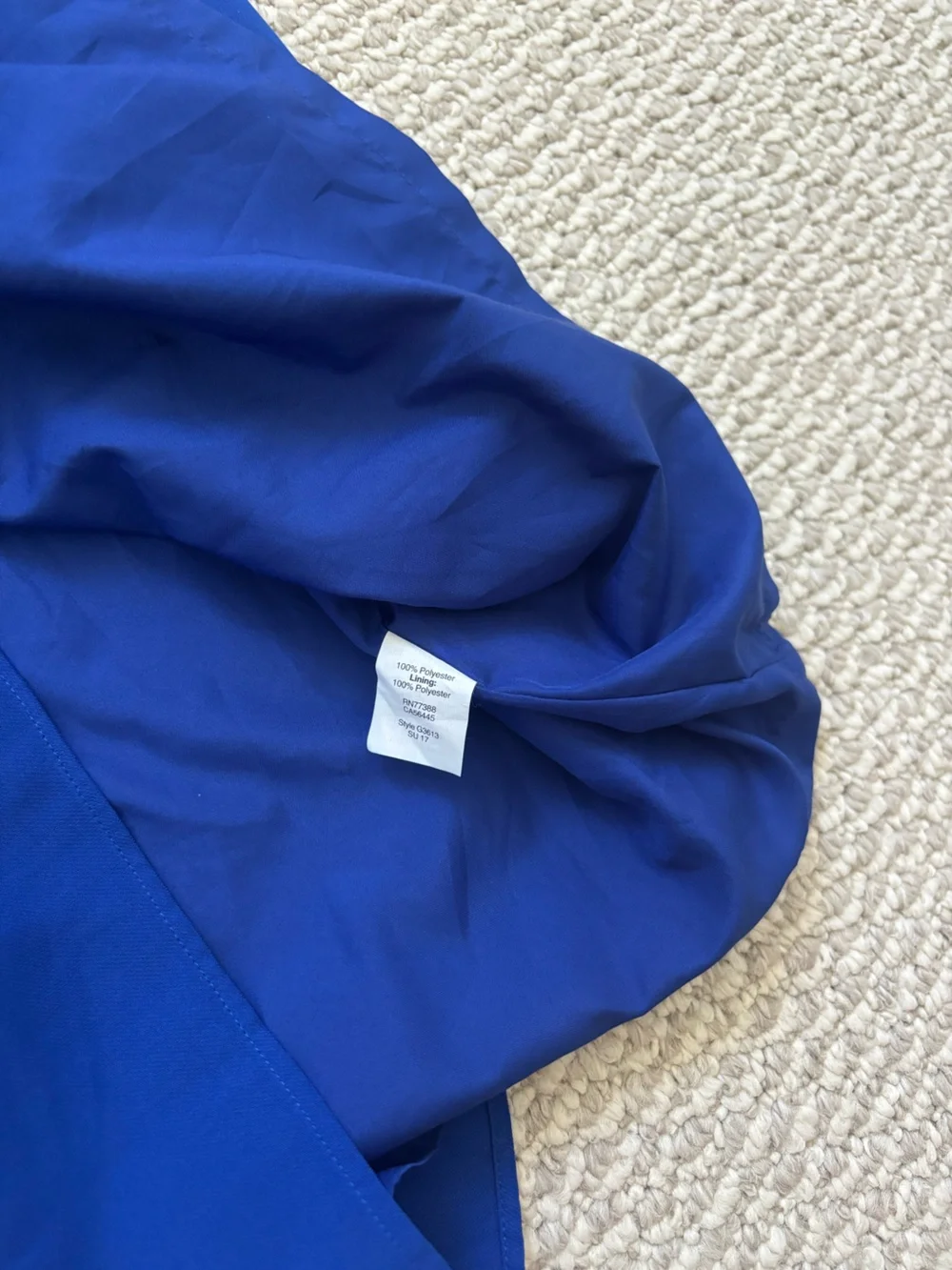 J Crew Womens Size 6 Dress Scalloped Royal Blue Lined